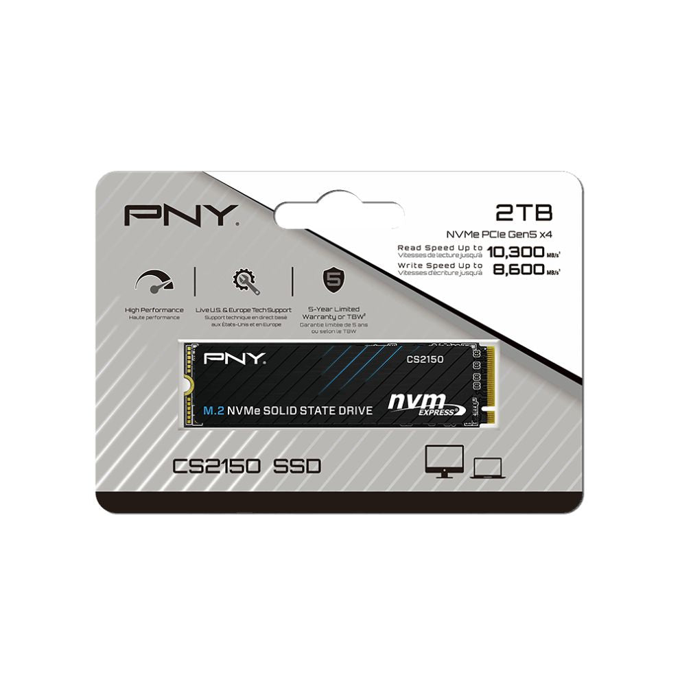PNY SSD M.2 (2280) 2TB CS2150 (PCIe 5.0/NVMe)